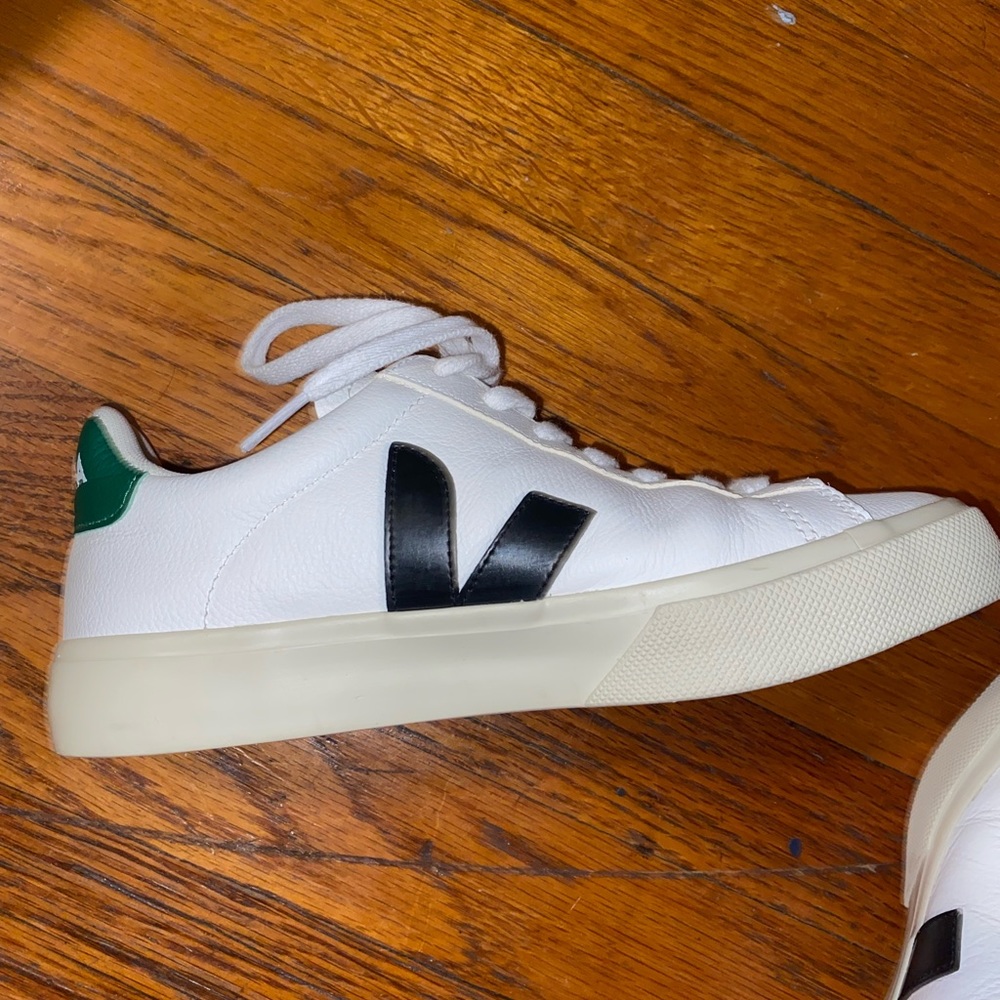 Veja Campo Chromefree Leather White Black Emeraude